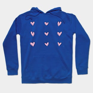 Hand drawn hearts Hoodie